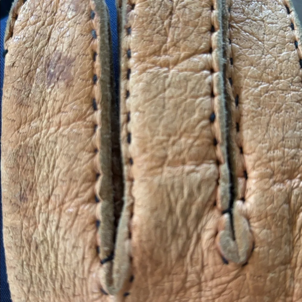 Fownes Genuine Pig Skin Driving Gloves Size 8 1/2 Brown Hand Stitched Casual VTG